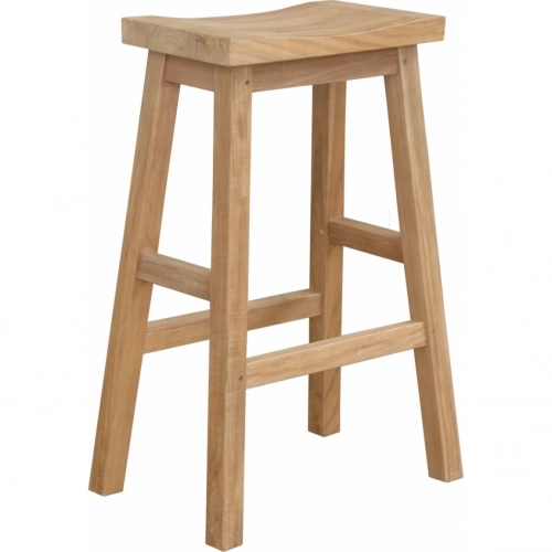 Alpine Outdoor Counter Stool in Honey Golden Brown Teak