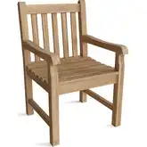 Classic Outdoor Dining Armchair in Honey Golden Brown Teak