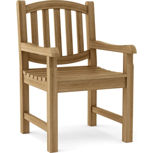 Kingston Outdoor Dining Armchair in Honey Golden Brown Teak