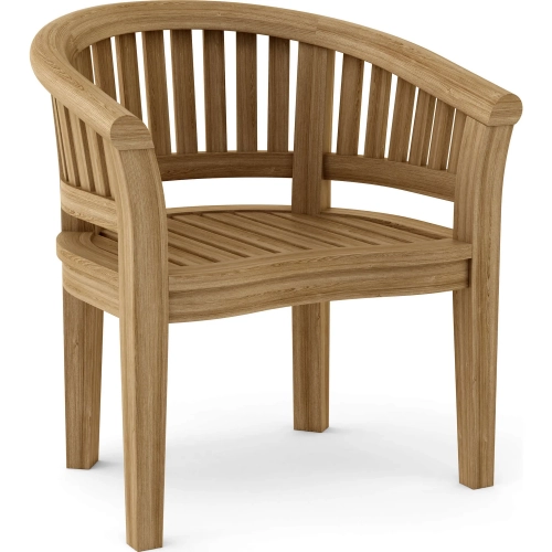 Curve Outdoor Accent Armchair in Extra Thick Honey Teak