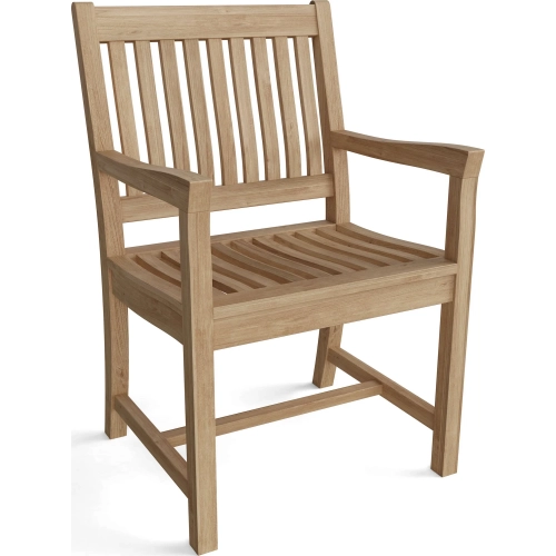 Rialto Outdoor Dining Armchair in Honey Golden Brown Teak