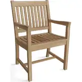 Rialto Outdoor Dining Armchair in Honey Golden Brown Teak