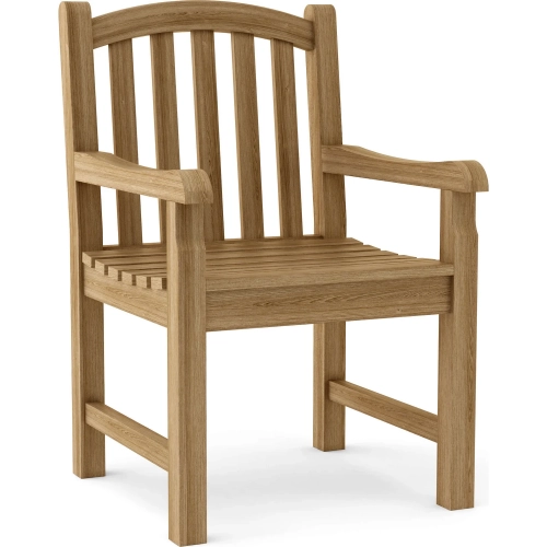 Chelsea Outdoor Dining Armchair in Honey Golden Brown Teak