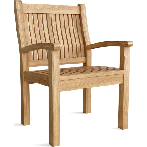 Sahara Outdoor Dining Armchair in Honey Golden Brown Teak