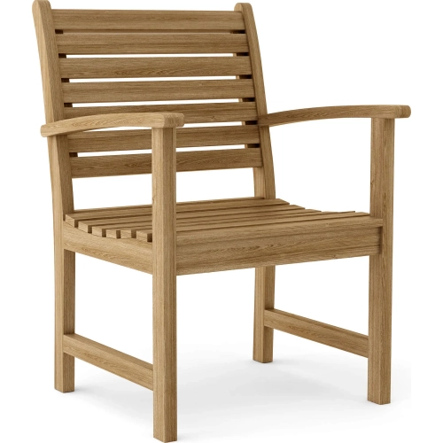 Victoria Outdoor Dining Armchair in Honey Golden Brown Teak