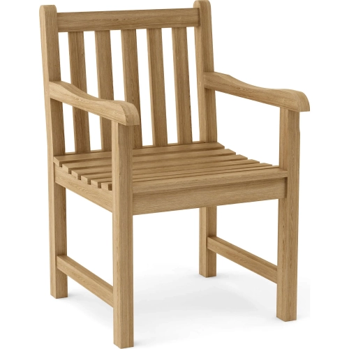 Braxton Outdoor Dining Armchair in Honey Golden Brown Teak