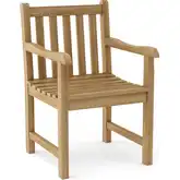 Braxton Outdoor Dining Armchair in Honey Golden Brown Teak