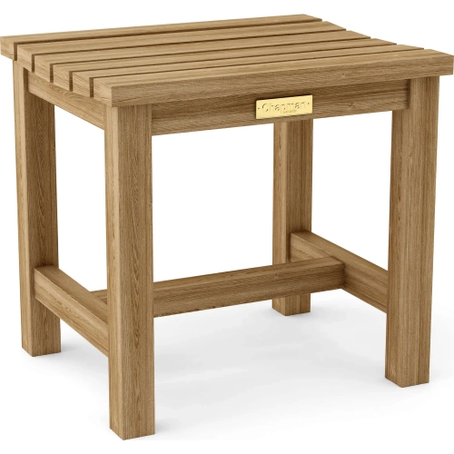 Braxton Outdoor Backless Bench in Honey Golden Brown Teak