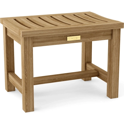 Madison Outdoor 24" Backless Bench in Honey Golden Brown Teak
