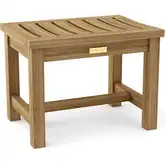 Madison Outdoor 24" Backless Bench in Honey Golden Brown Teak