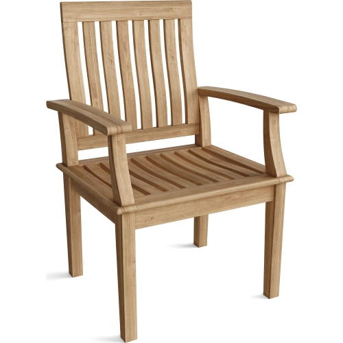 Brianna Outdoor Dining Armchair in Honey Golden Brown Teak