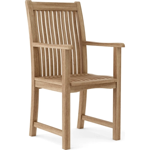 Chicago Outdoor Dining Armchair in Honey Golden Brown Teak