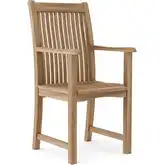 Chicago Outdoor Dining Armchair in Honey Golden Brown Teak