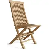 Classic Outdoor Folding Chair in Honey Golden Brown Teak (Set of 2)