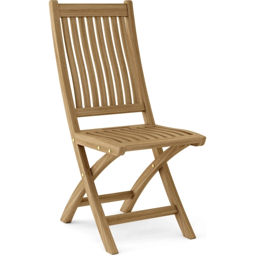 Tropico Outdoor Folding Dining Chair in Honey Golden Brown Teak (Set of 2)