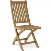 Tropico Outdoor Folding Dining Chair in Honey Golden Brown Teak (Set of 2)