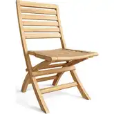 Andrew Outdoor Folding Dining Chair in Honey Teak (Set of 2)
