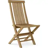Bristol Outdoor Folding Accent Chair in Honey Golden Brown Teak (Set of 2)