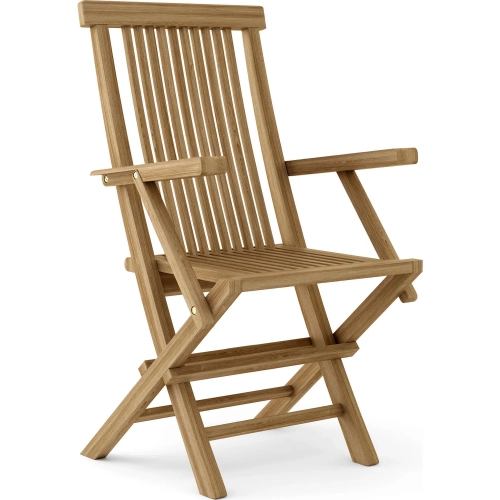Bristol Outdoor Folding Armchair in Honey Golden Brown Teak (Set of 2)