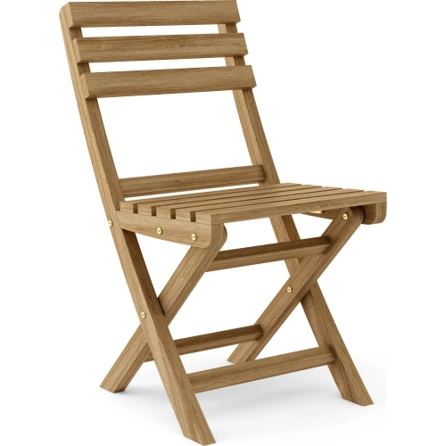 Alabama Outdoor Folding Chair in Honey Golden Brown Teak (Set of 2)