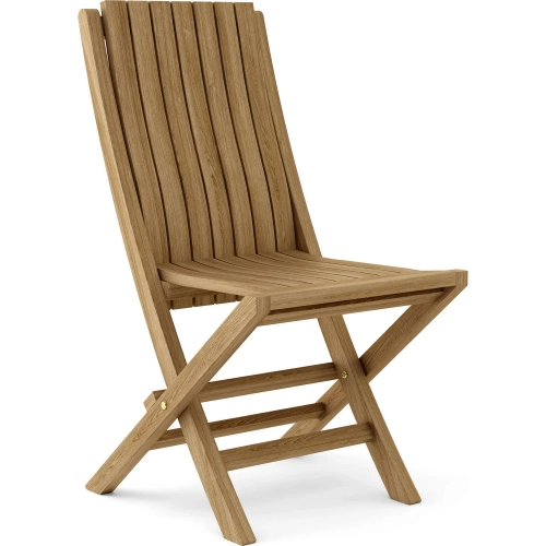 Comfort Outdoor Dining Folding Chair in Honey Golden Brown Teak (Set of 2)