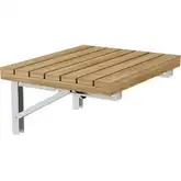 Wall Mount Outdoor 17" Folding Chair I in Teak Wood & Stainless steel