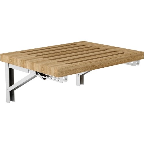 Wall Mount Outdoor 18" Folding Chair II in Teak Wood & Stainless steel