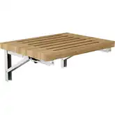 Wall Mount Outdoor 18" Folding Chair II in Teak Wood & Stainless steel