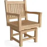 Rialto Outdoor Swivel Rocker Dining Armchair in Honey Golden Brown Teak