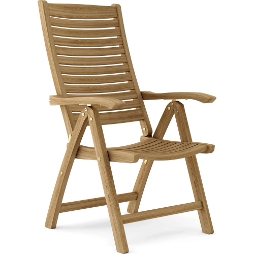 Carina 5 Position Highback Recliner in Honey Golden Brown Teak