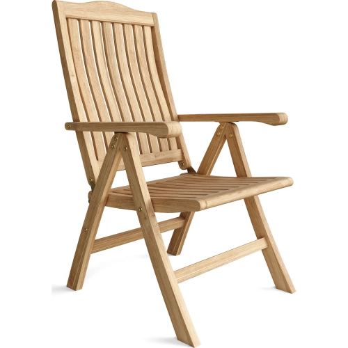 Katana Outdoor 5 Position Recline Armchair in Honey Golden Brown Teak