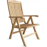 Katana Outdoor 5 Position Recline Armchair in Honey Golden Brown Teak