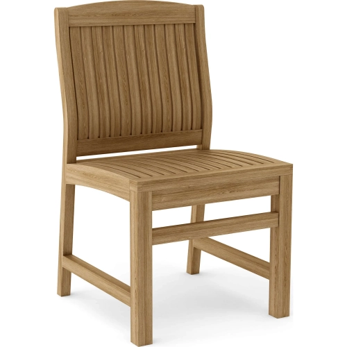 Sahara Outdoor Dining Side Chair in Honey Golden Brown Teak