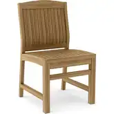 Sahara Outdoor Dining Side Chair in Honey Golden Brown Teak