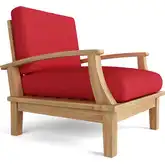Brianna Outdoor Deep Seating Armchair in Teak & Cushion