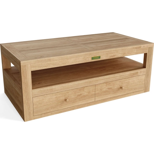 Copacabana Outdoor Coffee Table in Honey Golden Brown Teak