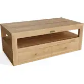 Copacabana Outdoor Coffee Table in Honey Golden Brown Teak