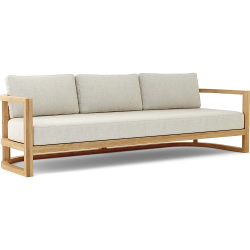 Junus Outdoor Sofa in Teak, Synthetic Rattan & Cushion