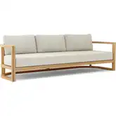 Junus Outdoor Sofa in Teak, Synthetic Rattan & Cushion