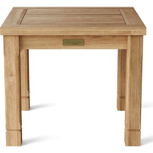 SouthBay Outdoor Square Side Table in Honey Golden Brown Teak
