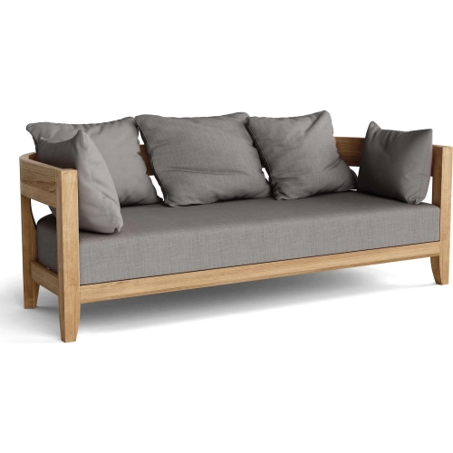 Coronado Outdoor Deep Seating Sofa in Honey Teak & Cushion