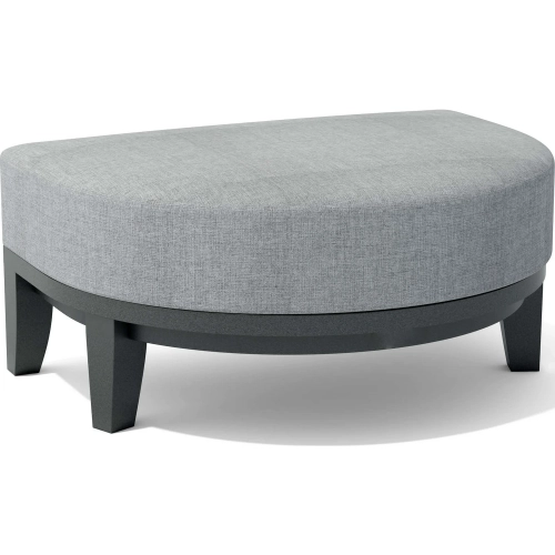 Coronado Outdoor Deep Seating Ottoman in Dark Gray Aluminum & Cushion