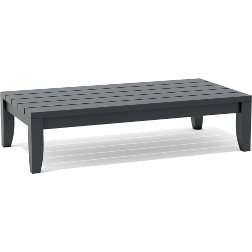 Coronado Outdoor Coffee Table in Dark Gray Aluminum & Cushion