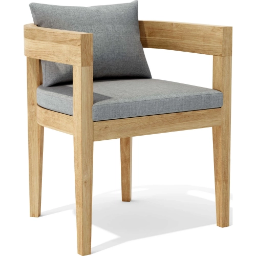 Coronado Outdoor Dining Chair in Honey Teak & Cushion