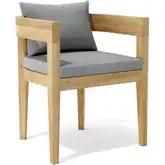 Coronado Outdoor Dining Chair in Honey Teak & Cushion