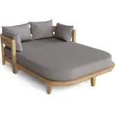 Coronado Outdoor Daybed in Honey Golden Brown Teak & Cushion