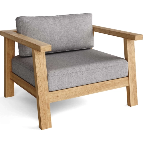 Palermo Outdoor Deep Seating Armchair in Teak & Cushion