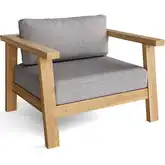Palermo Outdoor Deep Seating Armchair in Teak & Cushion