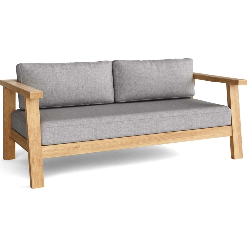 Palermo Outdoor Deep Seating Loveseat in Teak & Cushion