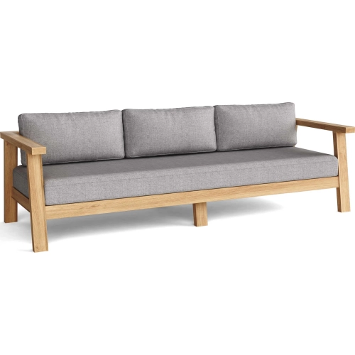 Palermo Outdoor Deep Seating Sofa in Teak & Cushion